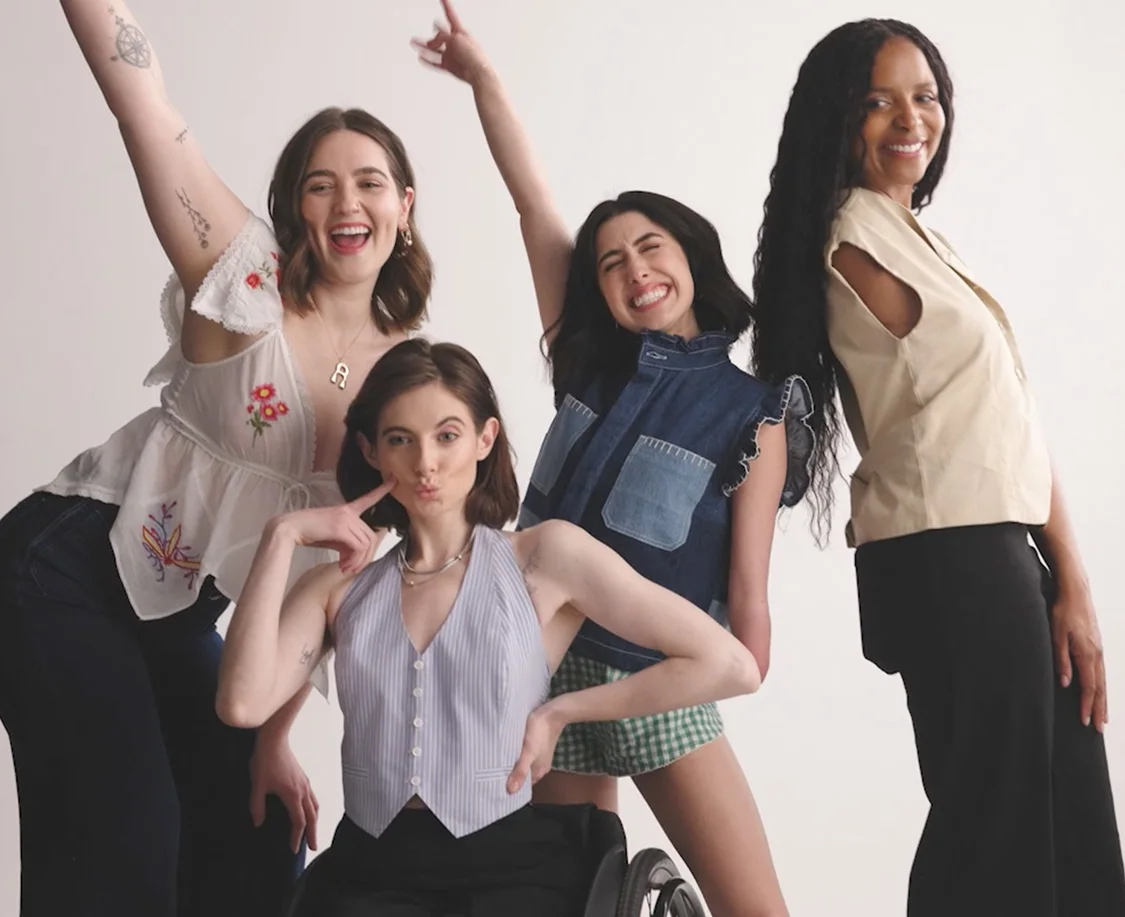 Emma Burke working on the Anthropologie Adaptive Fashion campaign